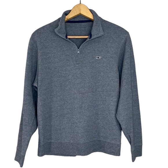 Vineyard Vines Tops - Vineyard Vines Small Gray Quarter Zip Shep Shirt Cotton Pullover Sweatshirt